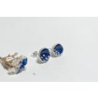 Bubble Bloom beszúrós fülbevaló sötét kék