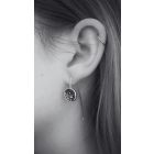 Bubble Bloom akasztós fülbevaló sötétkék