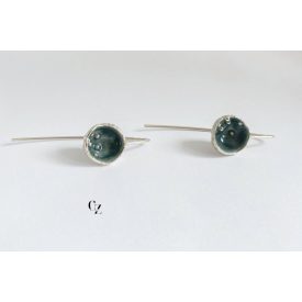 Bubble Bloom akasztós fülbevaló szürke