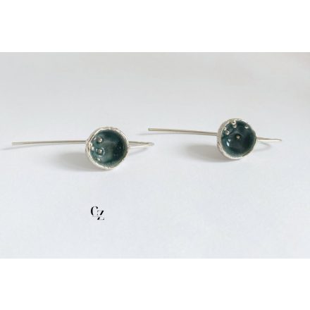 Bubble Bloom akasztós fülbevaló szürke