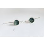 Bubble Bloom akasztós fülbevaló szürke