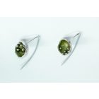 Bubble Bloom akasztós fülbevaló olivazöld