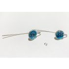 Bubble Bloom akasztós fülbevaló türkiz