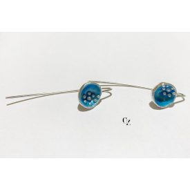 Bubble Bloom akasztós fülbevaló türkiz