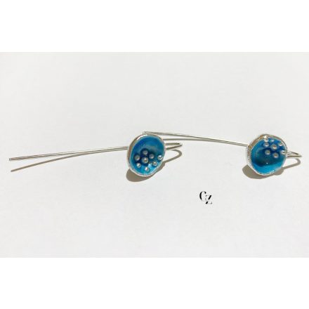 Bubble Bloom akasztós fülbevaló türkiz