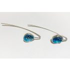 Bubble Bloom akasztós fülbevaló türkiz