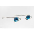 Bubble Bloom akasztós fülbevaló türkiz