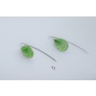 Bubble Bloom akasztós fülbevaló levél forma világos zöld