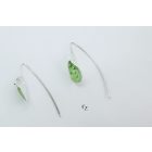 Bubble Bloom akasztós fülbevaló levél forma világos zöld