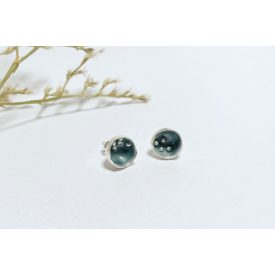 Bubble Bloom beszúrós fülbevaló sötét szürke