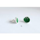 Bubble Bloom beszúrós fülbevaló zöld