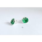 Bubble Bloom beszúrós fülbevaló zöld