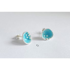 Bubble Bloom beszúrós fülbevaló kék 