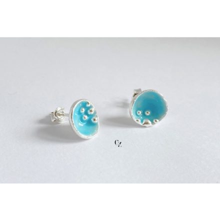 Bubble Bloom beszúrós fülbevaló kék 