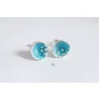 Bubble Bloom beszúrós fülbevaló kék 