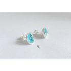 Bubble Bloom beszúrós fülbevaló kék 