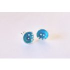 Bubble Bloom beszúrós fülbevaló türkizkék
