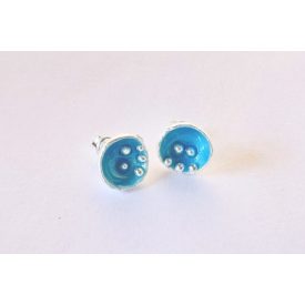 Bubble Bloom beszúrós fülbevaló türkizkék