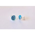 Bubble Bloom beszúrós fülbevaló türkizkék