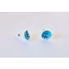 Bubble Bloom beszúrós fülbevaló türkizkék