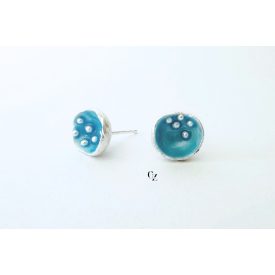 Bubble Bloom beszúrós fülbevaló türkizkék