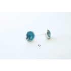 Bubble Bloom beszúrós fülbevaló türkizkék