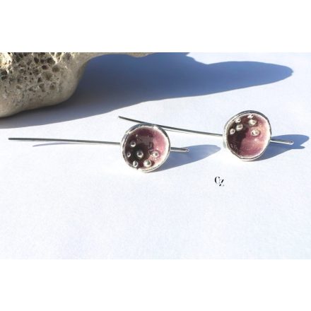 Bubble Bloom akasztós fülbevaló lila