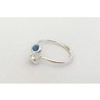 Bubble Bloom gyűrű türkizkék tűzzománccal , virág(17.8 mm)