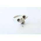 Bubble Bloom gyűrű lila tűzzománccal , virág(16.8 mm)