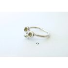 Bubble Bloom gyűrű olivazöld tűzzománccal , virág(16.8 mm)