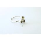 Bubble Bloom gyűrű olivazöld tűzzománccal , virág(16.8 mm)