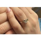 Bubble Bloom gyűrű olivazöld tűzzománccal , virág(16.8 mm)