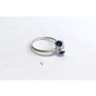 Bubble Bloom gyűrű sötétkék tűzzománccal , virág(17.3mm)