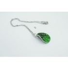 Bubble Bloom levél medál sötétzöld 50cm lánccal