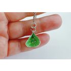 Bubble Bloom levél medál világos zöld (kérhető ezüst lánc hozzá) 