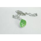 Bubble Bloom levél medál világos zöld (kérhető ezüst lánc hozzá) 