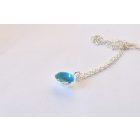 Bubble Bloom ezüst medál türkiz ezüst lánccal