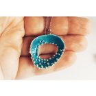 Bubble Bloom medál türkizkék és lánc