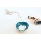 Bubble Bloom medál türkizkék és lánc