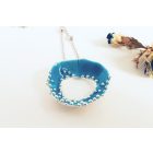 Bubble Bloom medál türkizkék és lánc