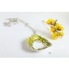 Bubble Bloom medál olivazöld és lánc