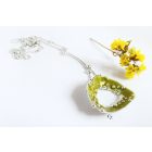 Bubble Bloom medál olivazöld és lánc