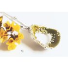 Bubble Bloom medál olivazöld és lánc