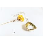 Bubble Bloom medál olivazöld és lánc