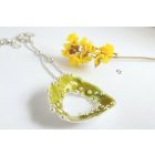 Bubble Bloom medál olivazöld és lánc