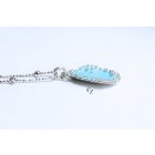 Bubble Bloom medál és lánc égszínkék