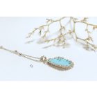 Bubble Bloom medál és lánc égszínkék