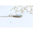 Bubble Bloom medál és lánc égszínkék