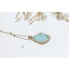 Bubble Bloom medál és lánc égszínkék