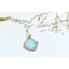 Bubble Bloom medál és lánc égszínkék